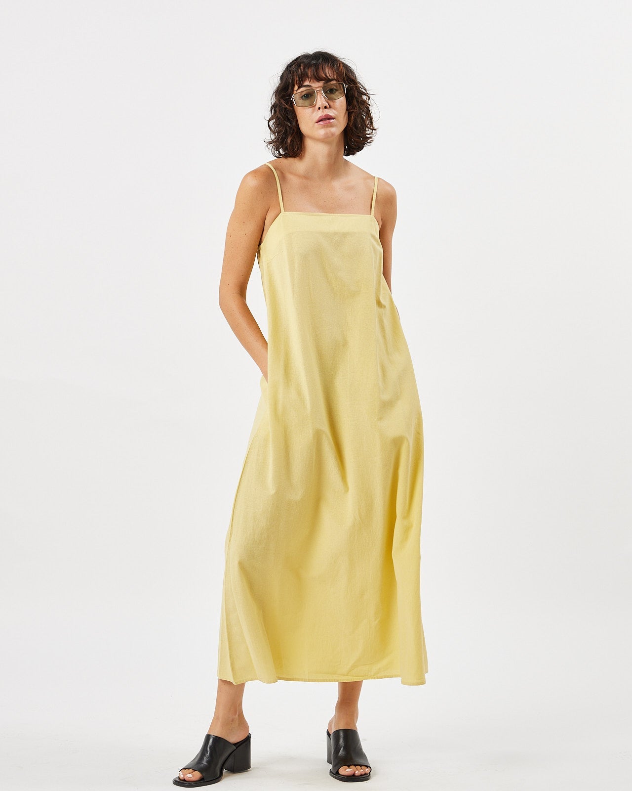 40s Yellow Satin Full Slip Dress, Bias Cut, L' Elegance – The Hip